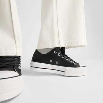 Converse Chuck Taylor All Star Lift Unisex Siyah Deri Platform Sneaker 561681C - 3