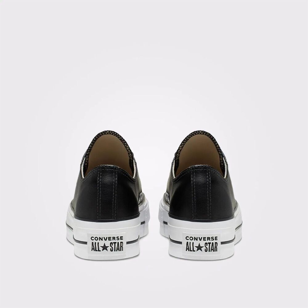 Converse Chuck Taylor All Star Lift Unisex Siyah Deri Platform Sneaker 561681C - 4