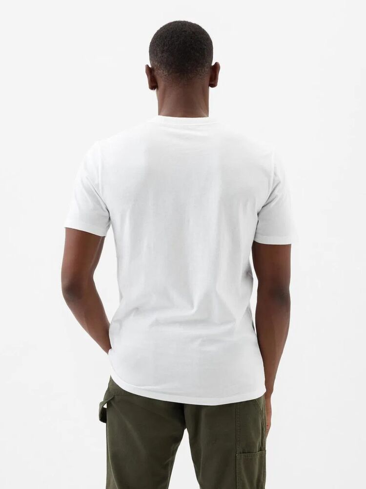 Gap V-Everyday Soft Basıc Logo Erkek Tişört 856659003 - 4