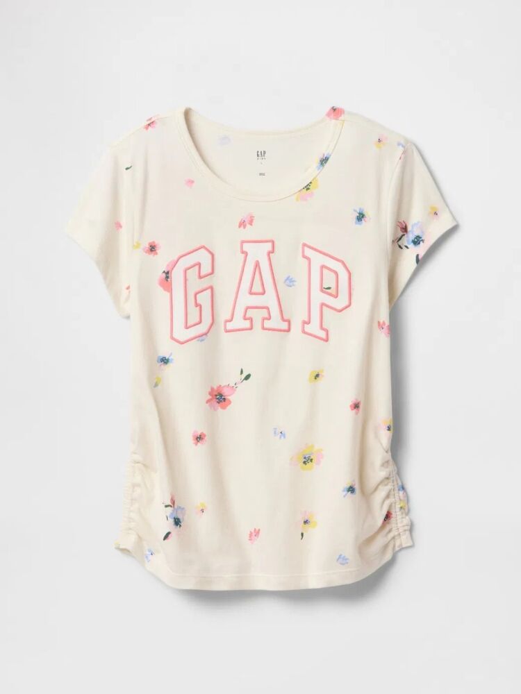Gap V-Logo Sıde Ruched Çocuk Tişört 742430001 - 1