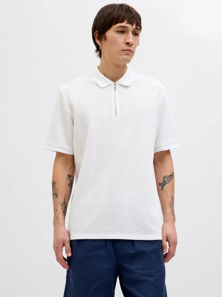 Jack Jones Austın Zıp Fermuarlı  Polo Yaka Erkek Tişört 12279177
