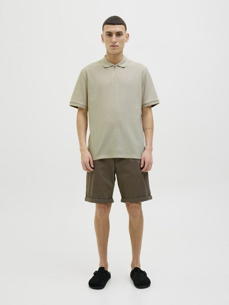 Jack Jones Austın Zıp Fermuarlı Polo Yaka Erkek Tişört 12279177 - 3