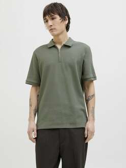 Jack Jones Austın Zıp Fermuarlı Polo Yaka Erkek Tişört 12279177 - 2