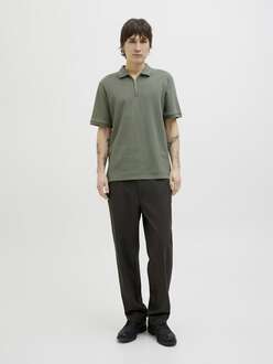Jack Jones Austın Zıp Fermuarlı Polo Yaka Erkek Tişört 12279177 - 4