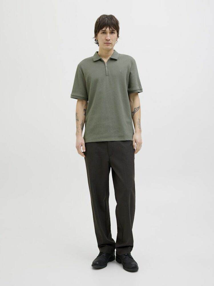 Jack Jones Austın Zıp Fermuarlı Polo Yaka Erkek Tişört 12279177 - 4