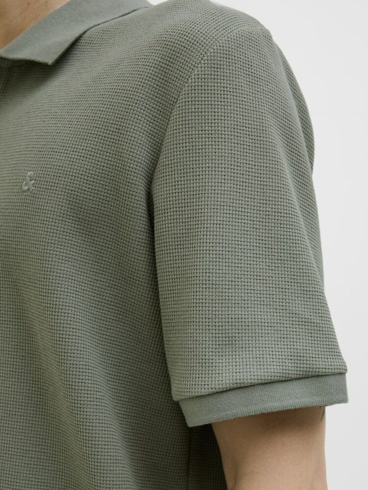 Jack Jones Austın Zıp Fermuarlı Polo Yaka Erkek Tişört 12279177 - 5