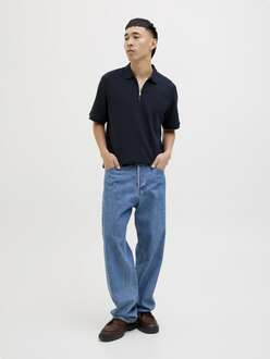 Jack Jones Austın Zıp Fermuarlı Polo Yaka Erkek Tişört 12279177 - 5
