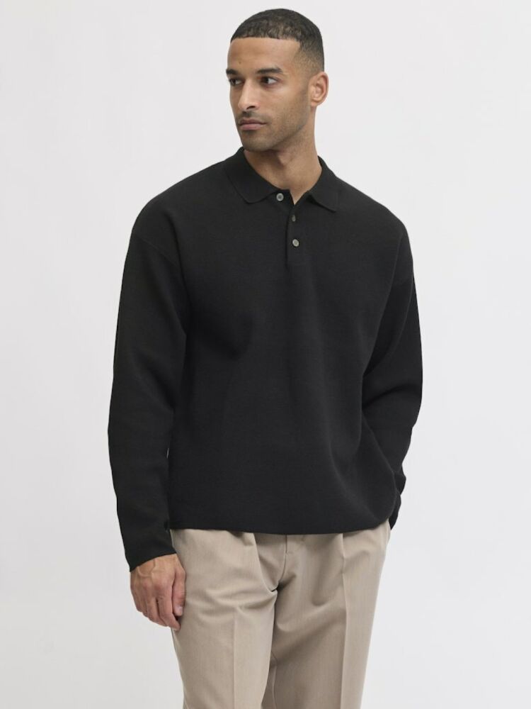 Jack Jones Blabradfort Relax Fit Polo Yaka Erkek Kazak 12285374