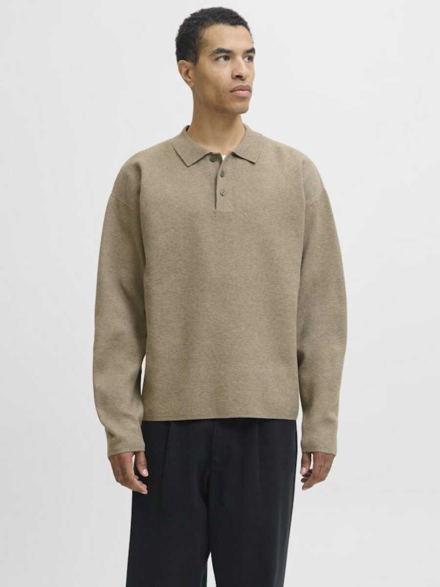 Jack Jones Blabradfort Relax Fit Polo Yaka Erkek Kazak 12285374