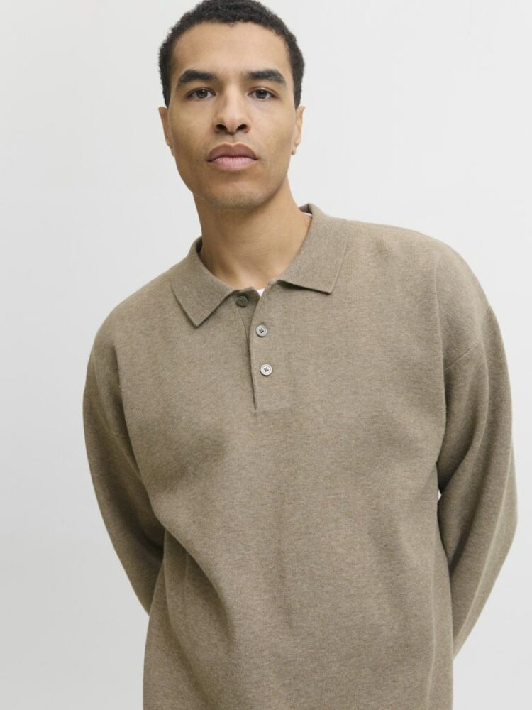 Jack Jones Blabradfort Relax Fit Polo Yaka Erkek Kazak 12285374 (1)