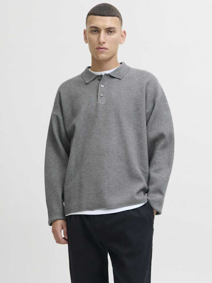 Jack Jones Blabradfort Relax Fit Polo Yaka Erkek Kazak 12285374