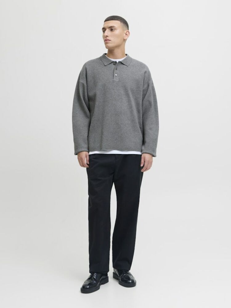 Jack Jones Blabradfort Relax Fit Polo Yaka Erkek Kazak 12285374 (1)
