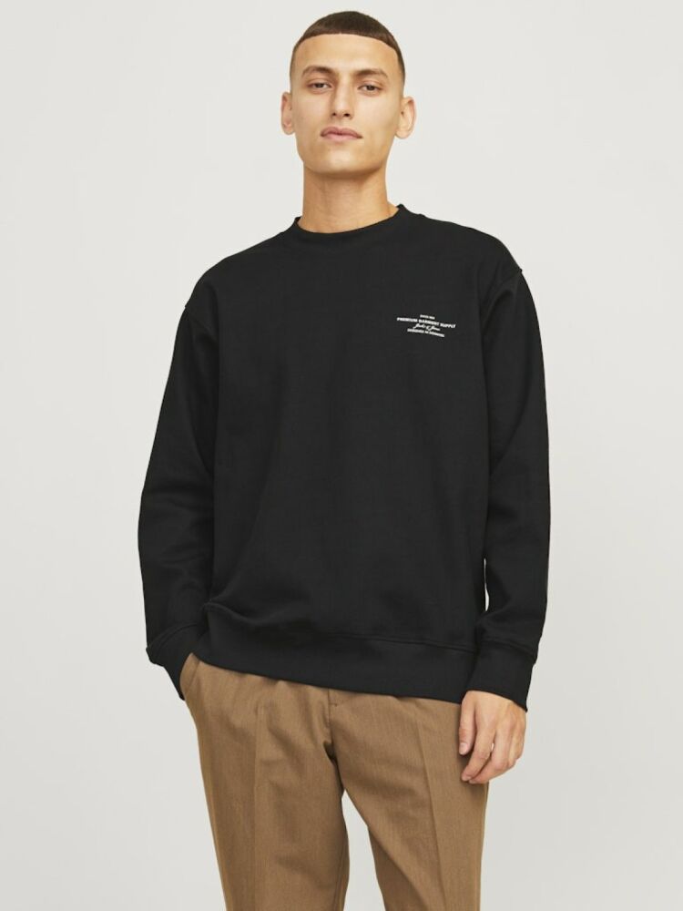 Jack Jones Blachad Brandıng Bisiklet Yaka Erkek Sweat 12261386 (1)