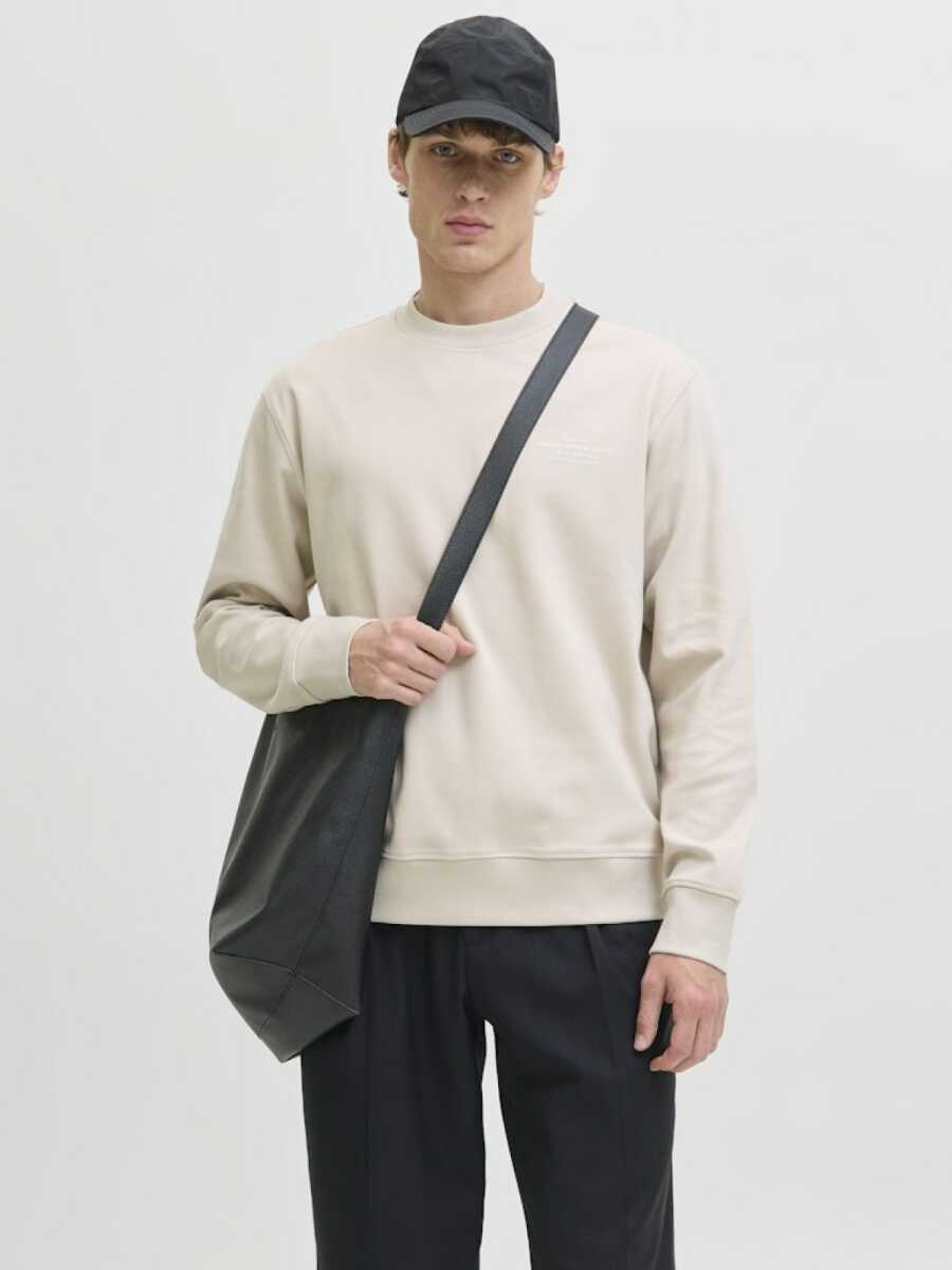 Jack Jones Blachad Brandıng Bisiklet Yaka Erkek Sweat 12261386