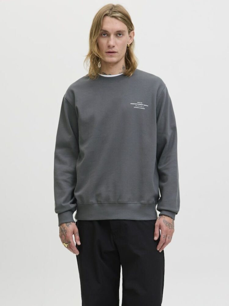 Jack Jones Blachad Brandıng Bisiklet Yaka Erkek Sweat 12261386