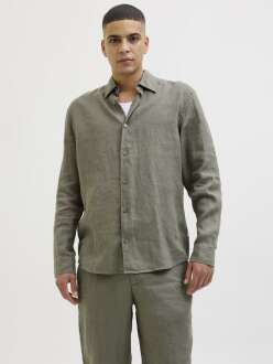 Jack Jones Blalawrence Relax Fit Keten Erkek Gömlek 12273907 - 4