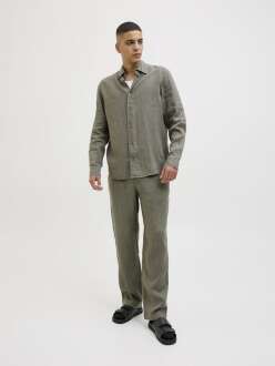 Jack Jones Blalawrence Relax Fit Keten Erkek Gömlek 12273907 - 5