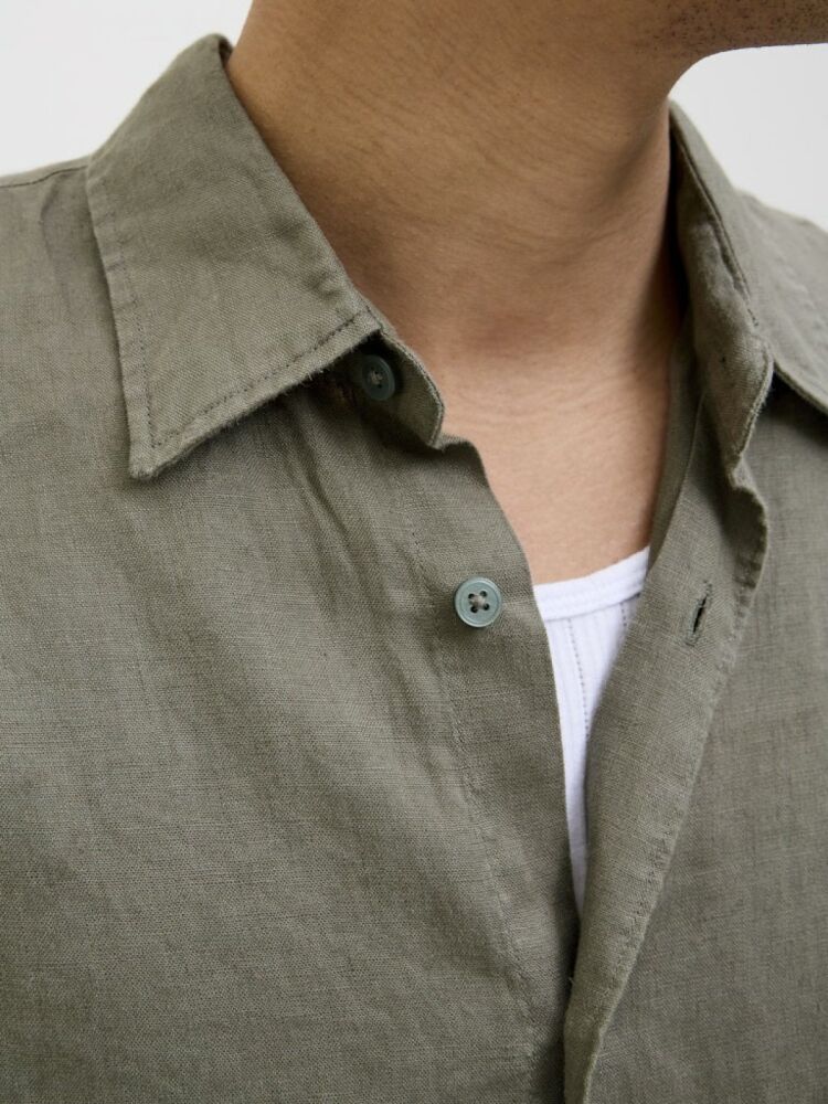Jack Jones Blalawrence Relax Fit Keten Erkek Gömlek 12273907 (1)