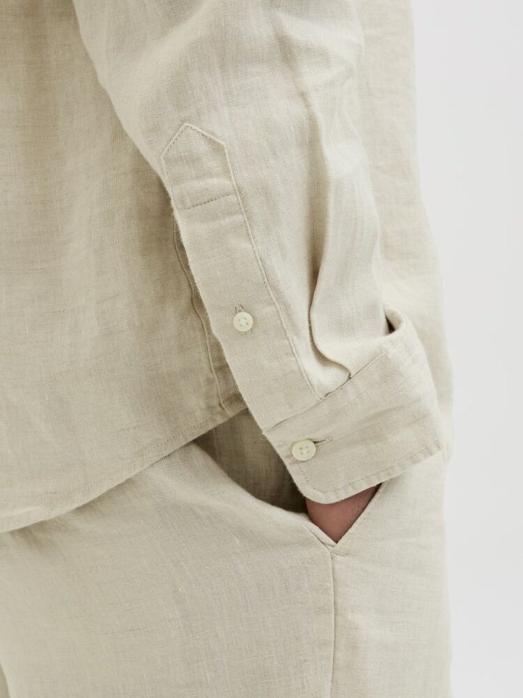 Jack Jones Blalawrence Relax Fit Keten Erkek Gömlek 12273907 (1)