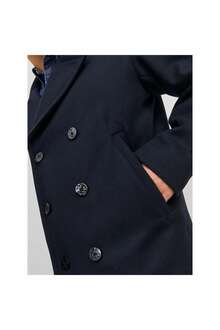 Jack Jones Blucaptaın Wool Pea Coat Erkek Kaşe Kaban 12239479 - 3