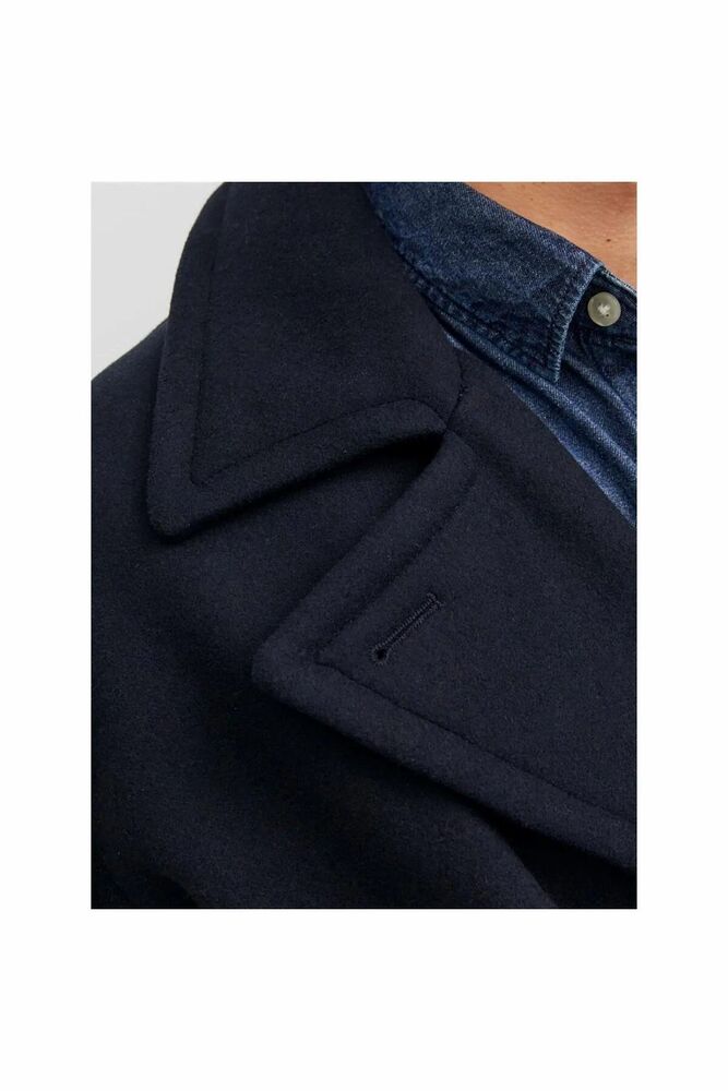 Jack Jones Blucaptaın Wool Pea Coat Erkek Kaşe Kaban 12239479 - 4