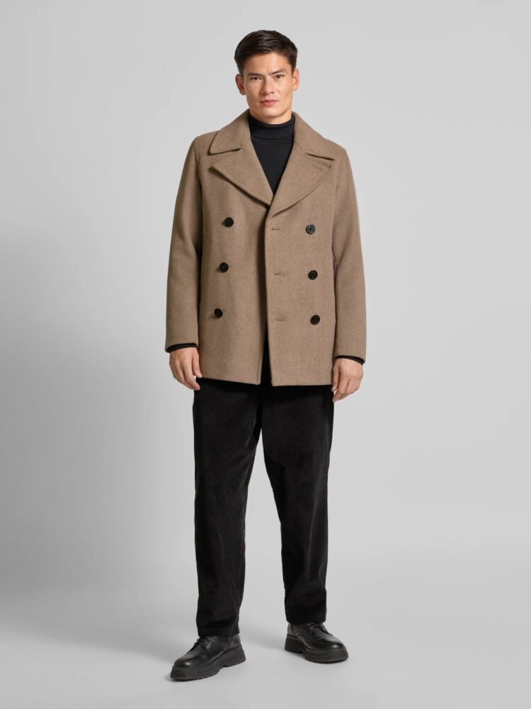 Jack Jones Blucaptaın Wool Pea Coat Erkek Kaşe Kaban 12239479 (1)