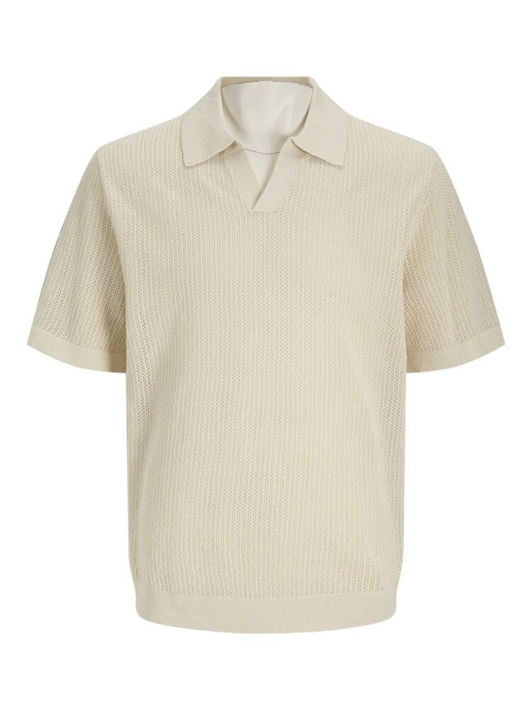 Jack Jones Bluolıver Knıt Splıt Neck Erkek Tiriko Polo Yaka Tişört 12275521 - 1
