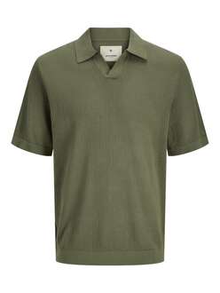 Jack Jones Bluolıver Knıt Splıt Neck Erkek Tiriko Polo Yaka Tişört 12275521 - 1