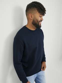 Jack Jones Bradley Bisiklet Yaka Büyük Beden Erkek Sweat 12250594 - 3