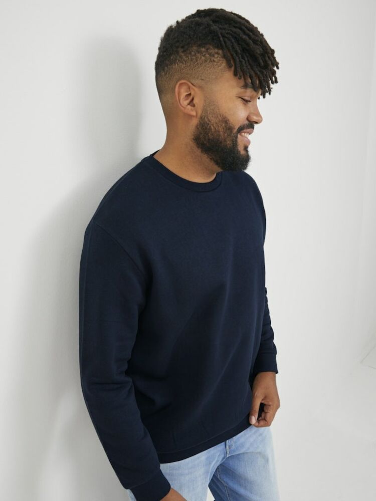 Jack Jones Bradley Bisiklet Yaka Büyük Beden Erkek Sweat 12250594 - 3