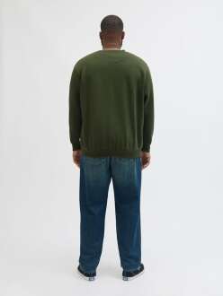 Jack Jones Bradley Bisiklet Yaka Büyük Beden Erkek Sweat 12250594 - 3