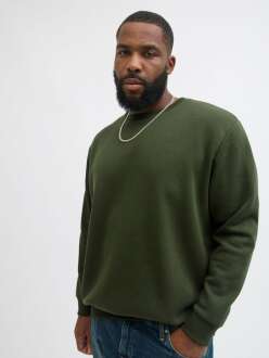 Jack Jones Bradley Bisiklet Yaka Büyük Beden Erkek Sweat 12250594 - 4