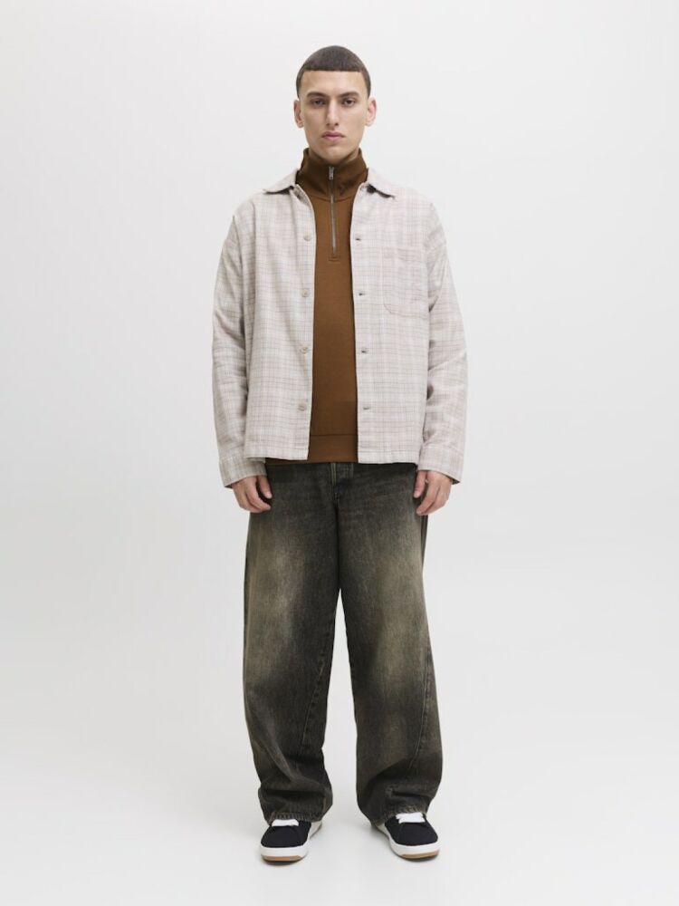 Jack Jones Bradley Fermuarlı Yaka Relax Fit Erkek Sweat 12250747 (1)