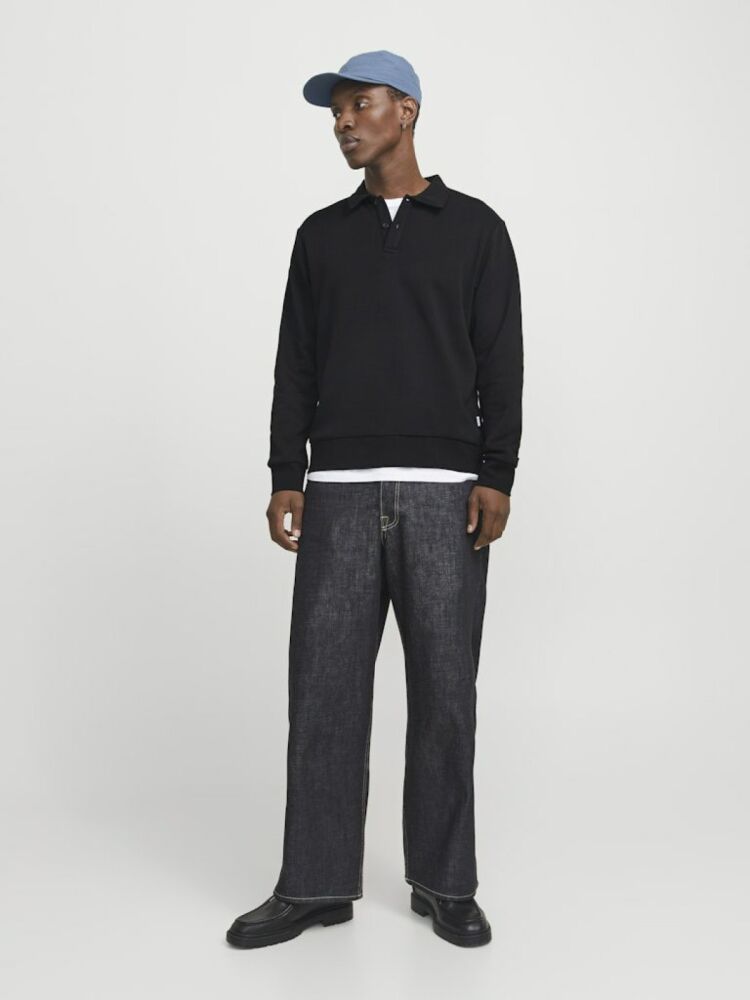 Jack Jones Bradley Polo Yaka Relax Fit  Erkek Sweat 12278586 (1)