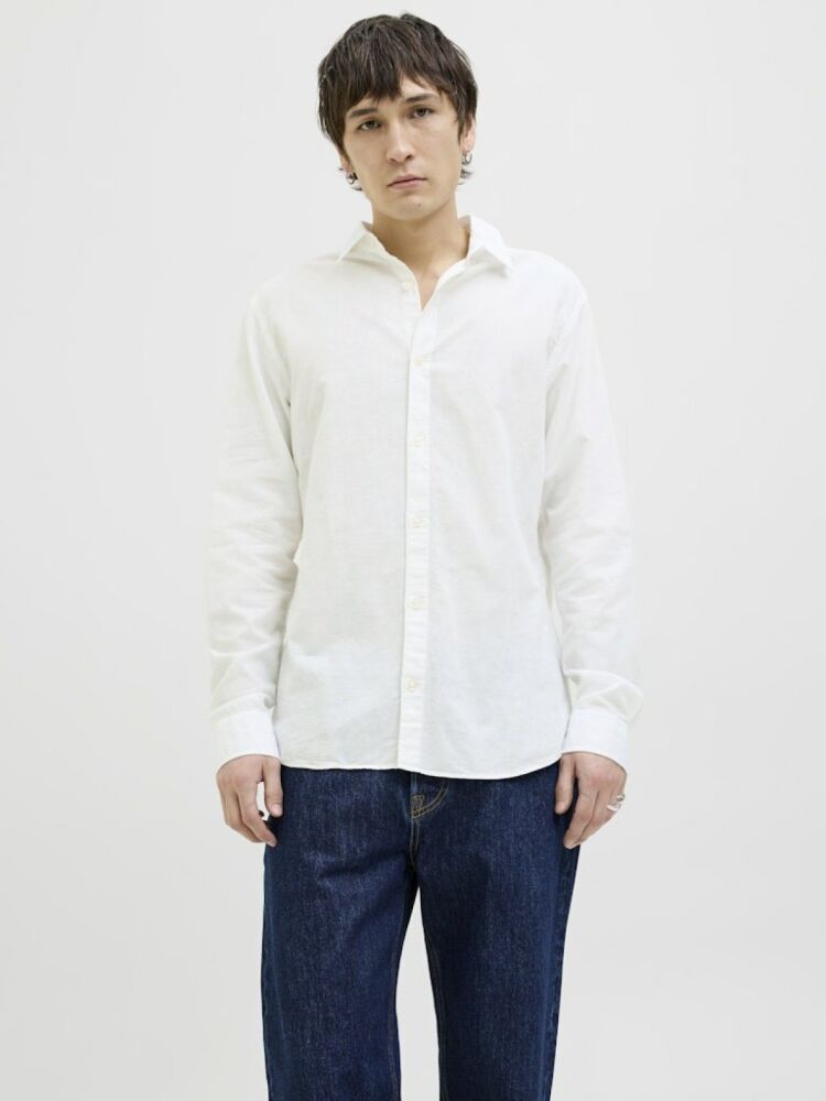 Jack Jones Breeze Keten Slım Fit Erkek Gömlek 12268964 - 5