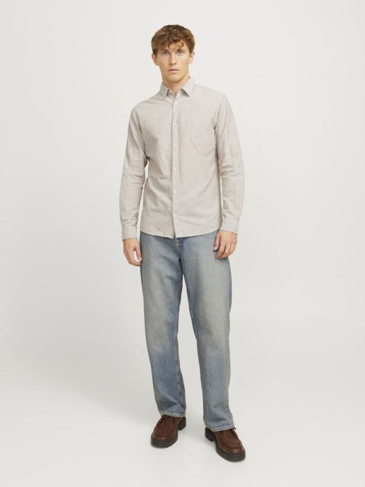 Jack Jones Breeze Keten Slım Fit Erkek Gömlek 12268964 - 4