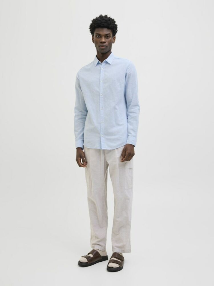 Jack Jones Breeze Keten Slım Fit Erkek Gömlek 12268964 - 4