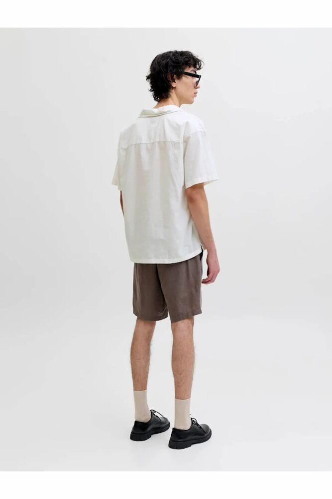 Jack Jones Breeze Lınen Brand Relax Fit Erkek Gömlek 12288594 (1)
