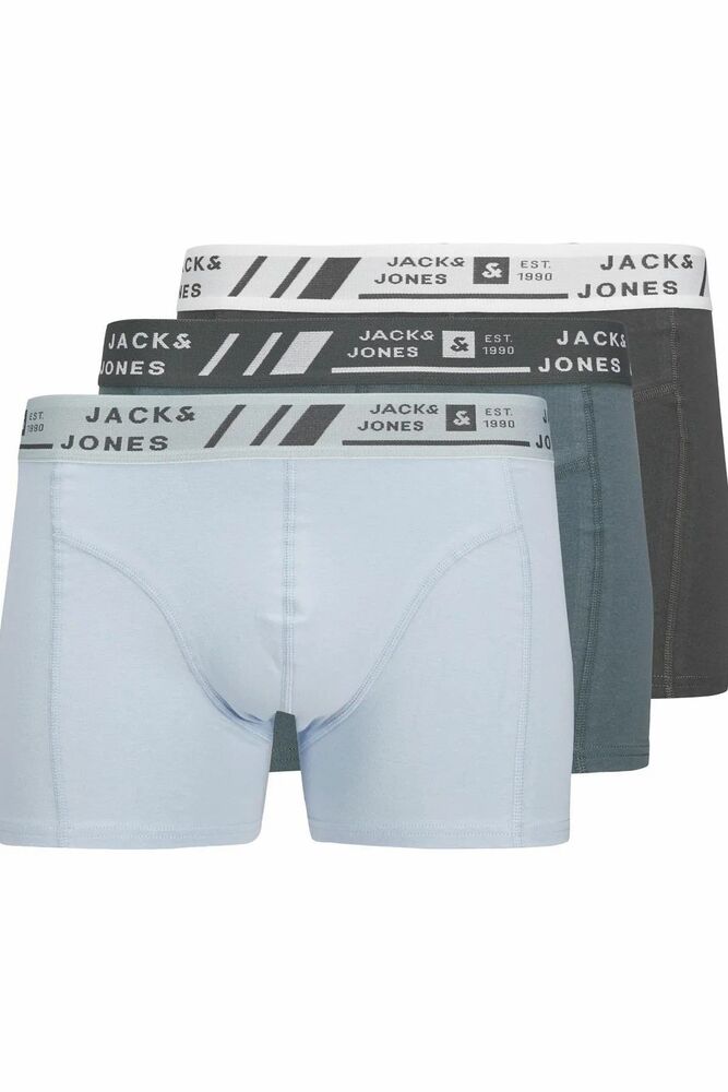 Jack Jones Cangus Solıd 3 Lü Paket Erkek Boxer 12277576 - 1