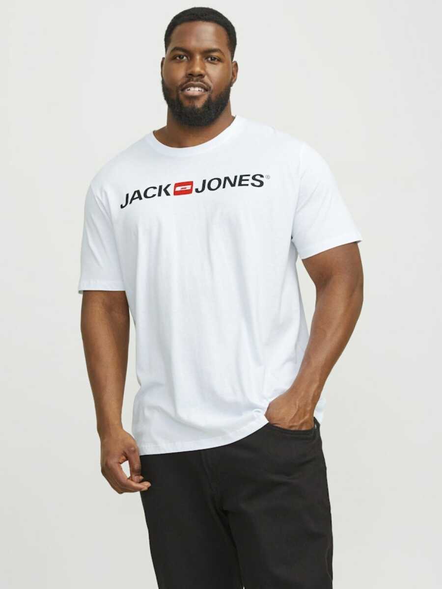 Jack Jones Carp Logo Büyük Beden Erkek Tişört 12184987