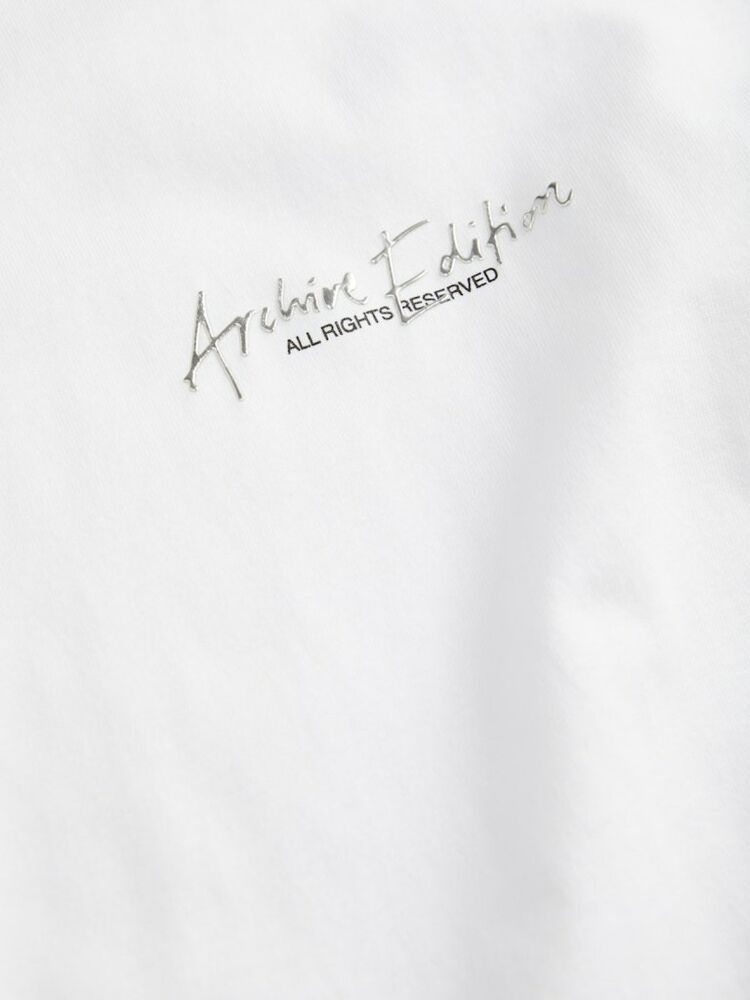 Jack Jones Chrore Sılver Prınt Oversıze Erkek Tişört 12273211 - 2