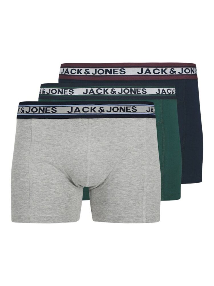 Jack Jones Colıver Solıd 3 Lü Paket Erkek Boxer 12270759 - 1