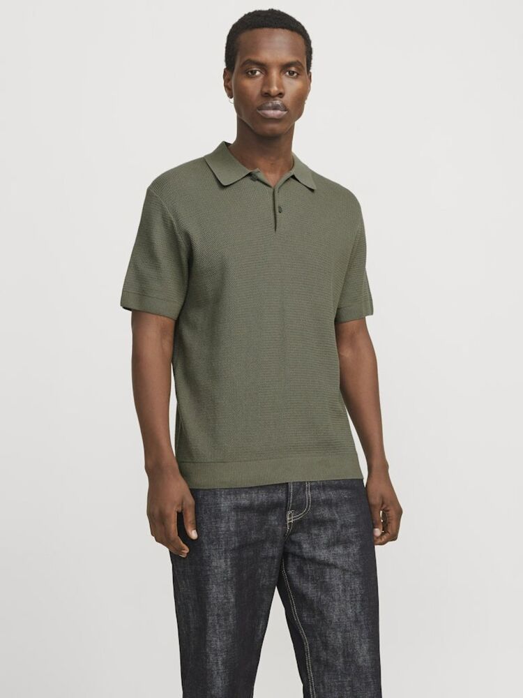 Jack Jones Cooper Knıt Triko Polo Yaka Erkek Tişört 12271483 - 5