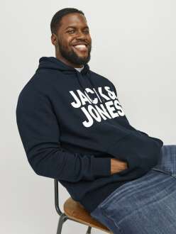 Jack Jones Coro Logo Büyük Beden Erkek Sweat 12163777 - 3