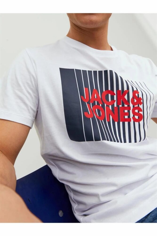 Jack Jones Corp Logo Erkek Tişört 12233999 - 4