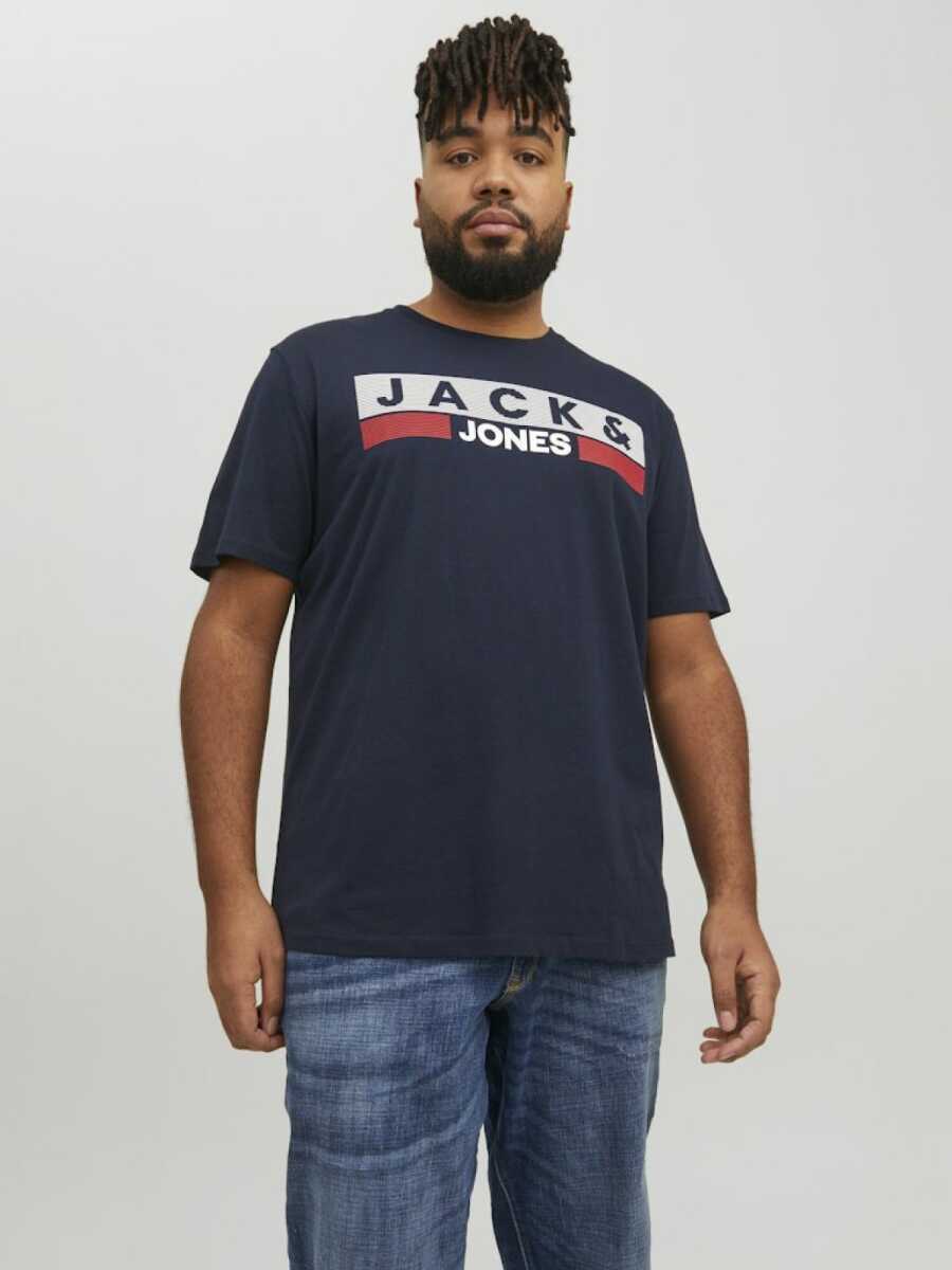 Jack Jones Corp Logo Plus Erkek Tişört 12158505