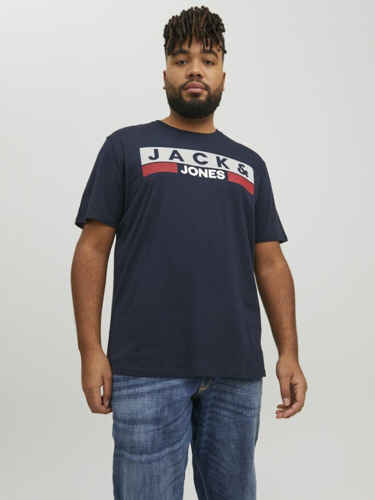Jack Jones Corp Logo Plus Erkek Tişört 12158505