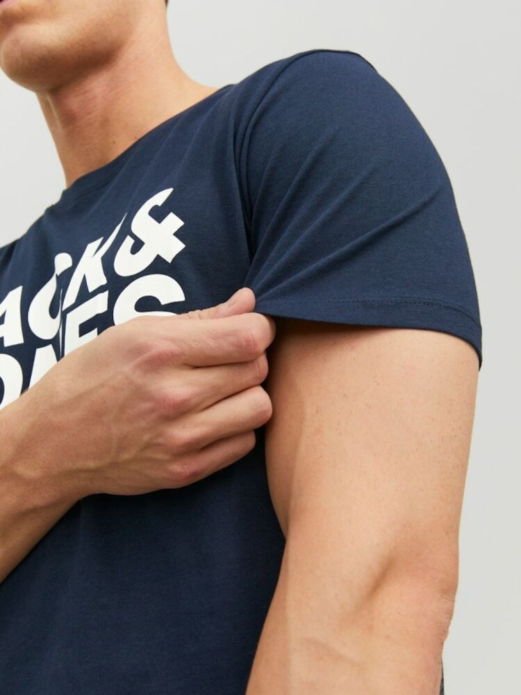 Jack Jones Corp Logo Regular Fit Erkek Tişört 12151955 - 4