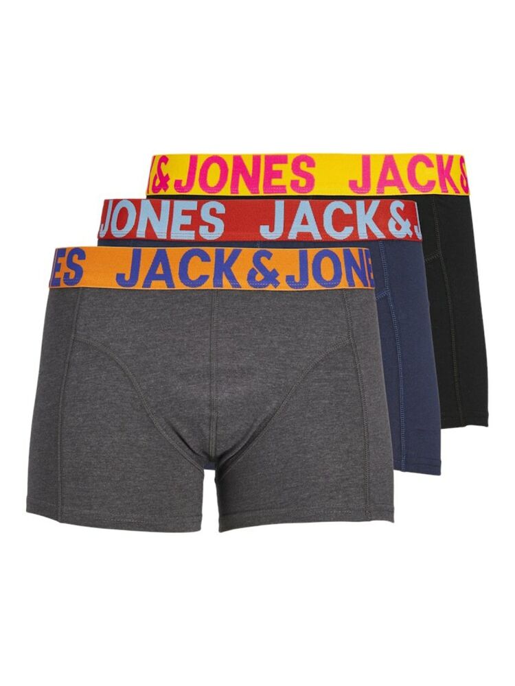 Jack Jones Crezy Solıd 3 Lü Paket Erekek Boxer 12151349 - 1