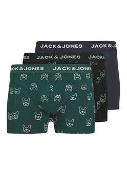 Jack Jones Denım Dog Baskılı 3 Lü Paket Erkek Boxer 12275817 - 1